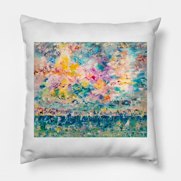 Sailing regatta Pillow by NataliaShchip