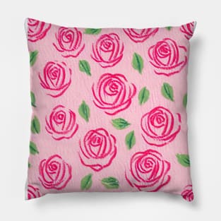 pink rose Pillow