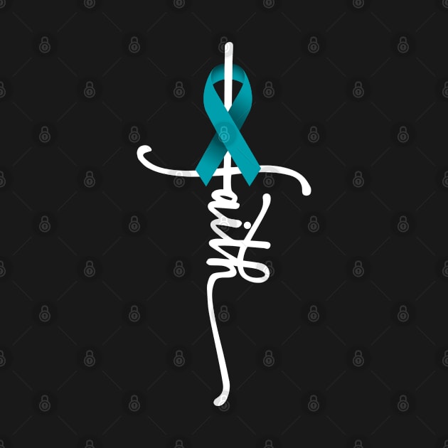 Ovarian Cancer Faith Ovarian Cancer Awareness Support Fighting Ovarian Cancer by CreativeShirt