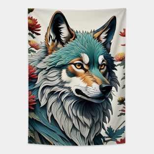 Forest Nature wolf Tapestry