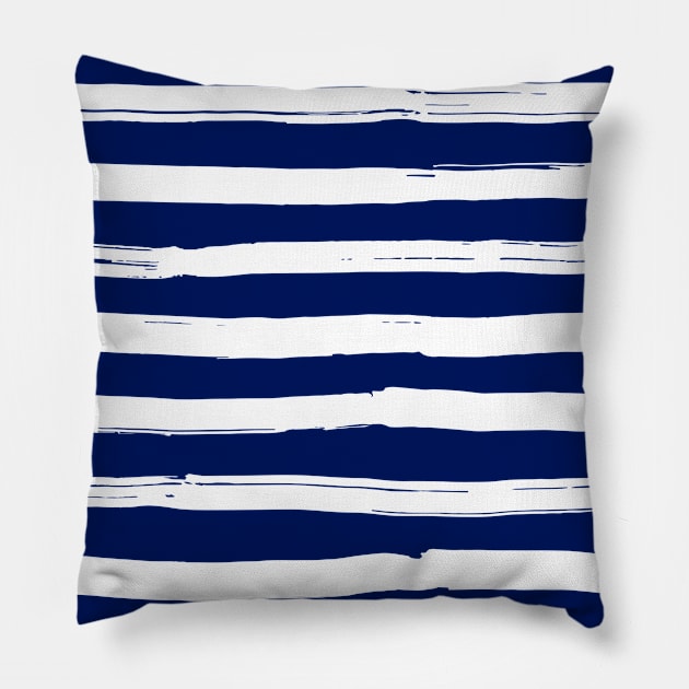 Funny White Lines Pattern Pillow by LilyPattern