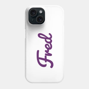 Fred Name Purple Typography Phone Case