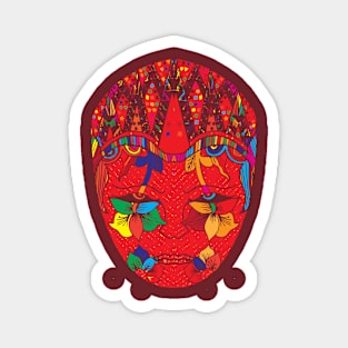colorfull decorative face Magnet