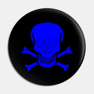 Skull blue Pin