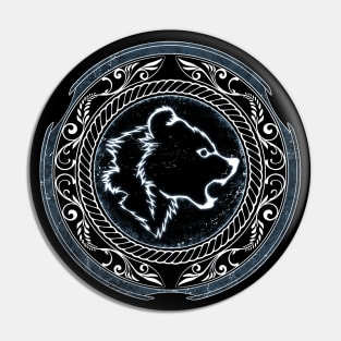 Viking bear warrior berserker shield Pin