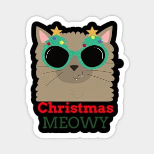 Meowy Christmas Cat Magnet