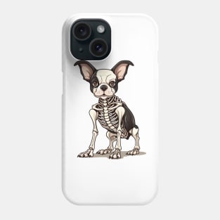 Skeleton Boston Terrier Dog Phone Case