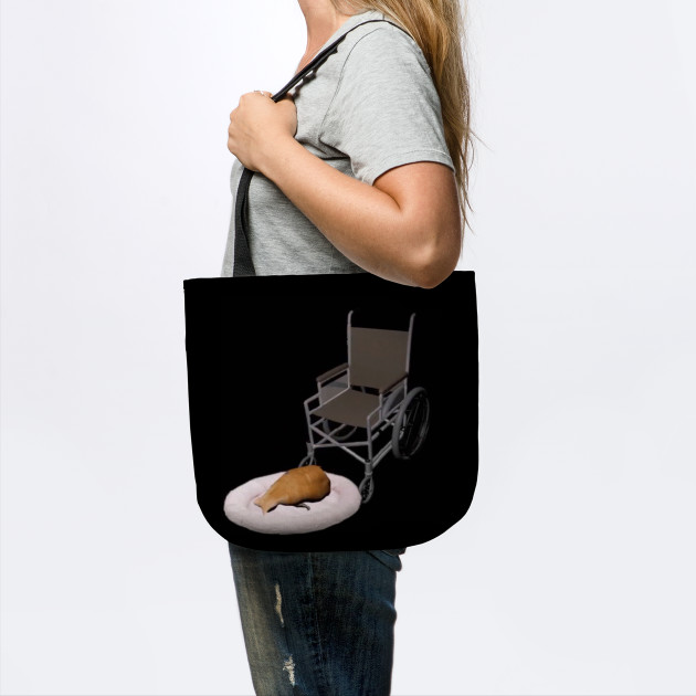 Cat In A Wheelchair Meme Tote Teepublic