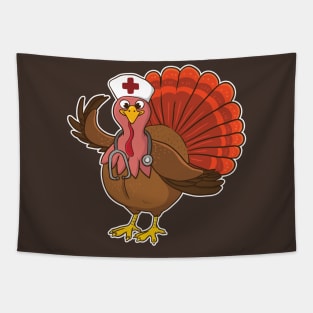 RN Nurse Turkey Thanksgiving Tapestry