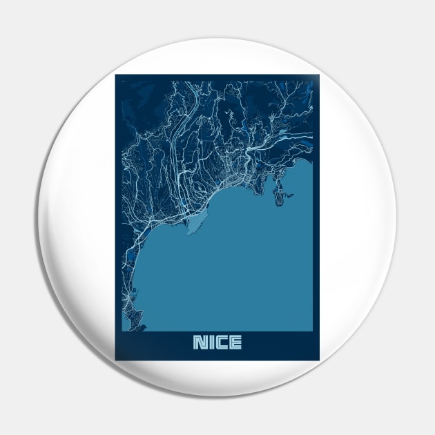 Nice - France Peace City Map Pin by tienstencil