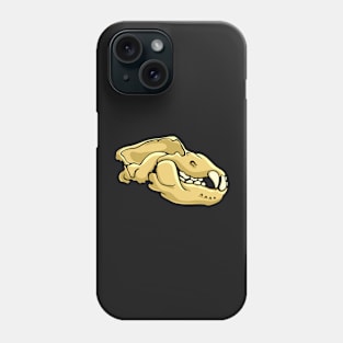 Ursus Spelaeus, Cave Bear Skull Illustration Phone Case