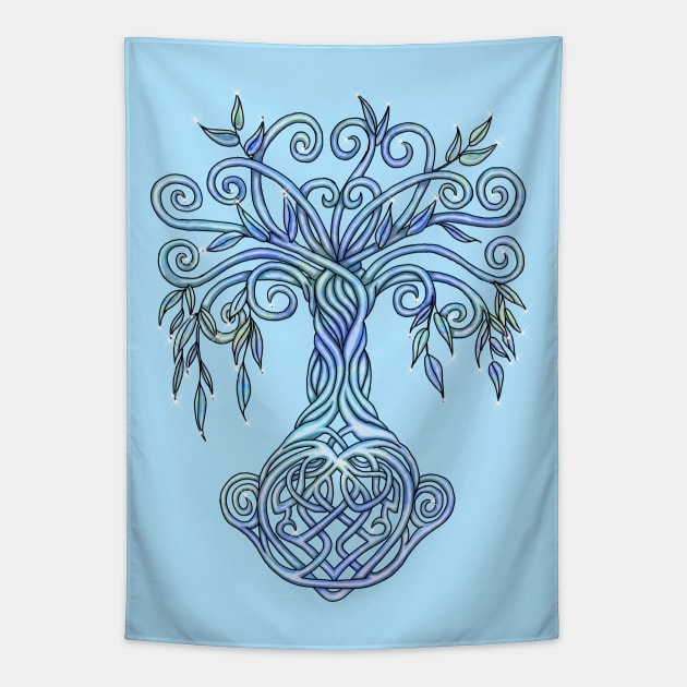 Celtic Tree of life Sky Colored Tapestry by Astrablink7