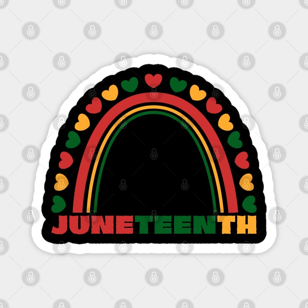Juneteenth Rainbow Magnet by Creatifly Graphic Tees