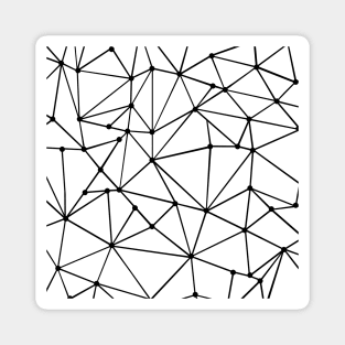 Abstract Outline Spots White Magnet