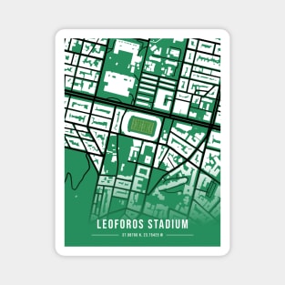 Panathinaikos Stadium Map Design - GREEN Magnet