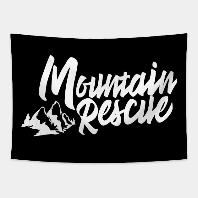 Mountain Rescuer Rescue Ski Patrol Rescuing Team Tapestry by dr3shirts