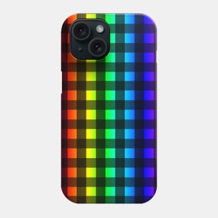 Black and Rainbow Buffalo Plaid Pattern Phone Case