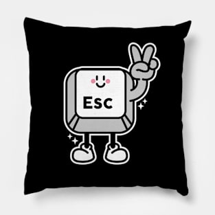 Escape Button Funny Pillow