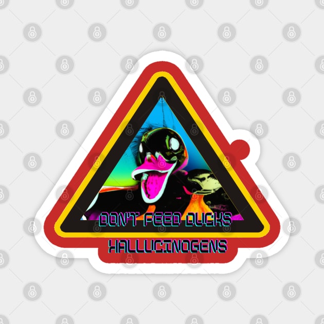 Please don't feed the Trippy Little Black Duck Magnet by Trippy Critters