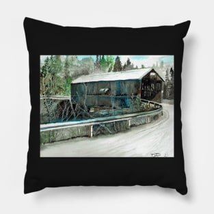 DIGDEGUASH RIVER #4 Covered Bridge Pillow