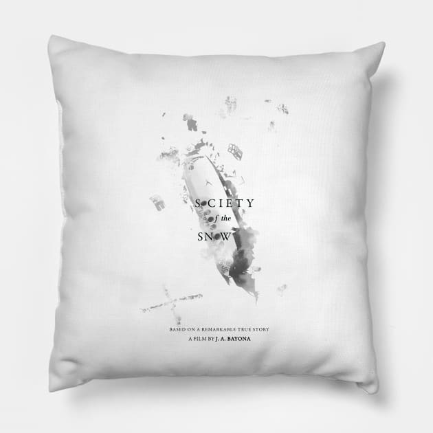 Society of the snow minimalist poster Pillow by Afire