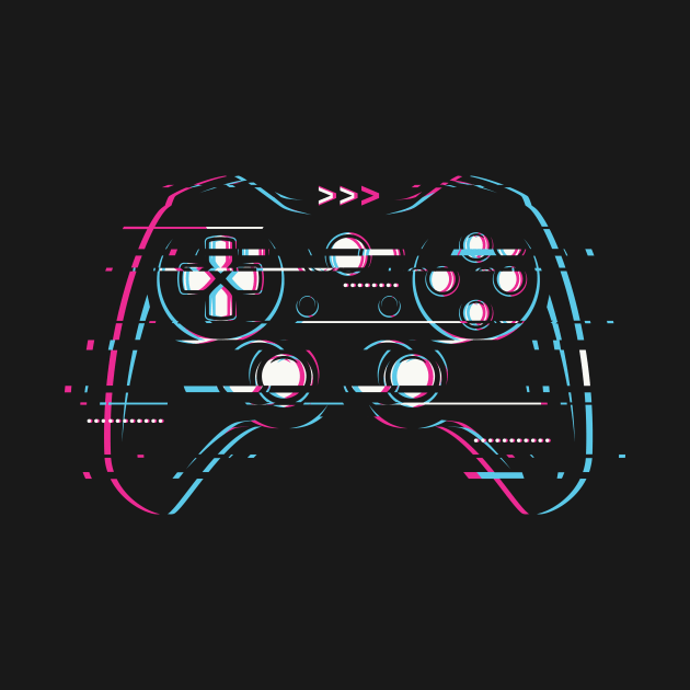 Game Controller Glitch | Online Gamer T-Shirt | Respawn by MerchMadness