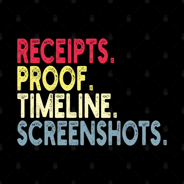 Receipts Proof Timeline Screenshots by mdr design