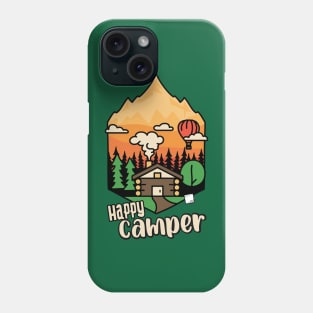 Happy Camper Cabin Doodle Phone Case