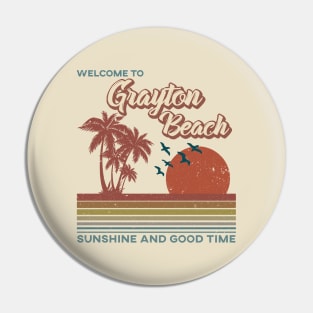 Grayton Beach Retro Sunset - Grayton Beach Pin