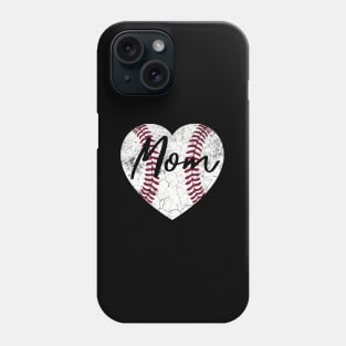 Baseball Softball Heart Mom Mother'S Day Phone Case