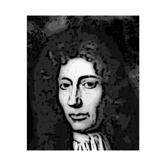 Robert Boyle Black And White Portrait | Robert Boyle Artwork 2 by JustLit