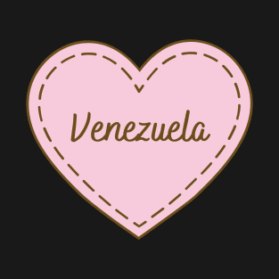 I Love Venezuela Simple Heart Design T-Shirt