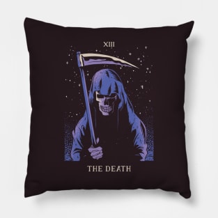 Grim Reaper Death Tarot Card Pillow