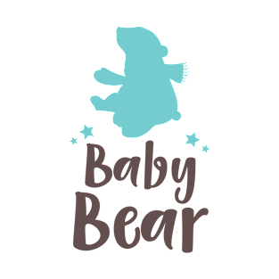 Baby Bear, Bear Cub, Cute Bear, Little Bear - Blue T-Shirt