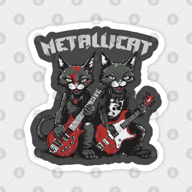 Metallicat Magnet by Litehouse Tees