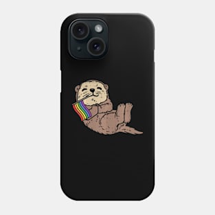 Lgbt Sea Otter Rainbow Flag Cute Gay Pride Animal Lover Phone Case