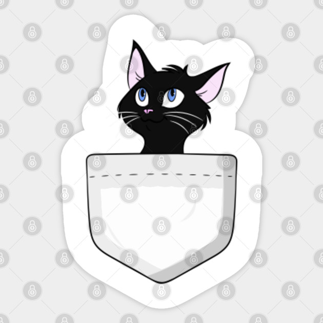 Cute Funny Black Cat In Pocket Shirt Gift T Shirt Pocket Cat