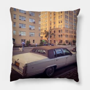 Upper West Side Manhattan NYC Vintage Car Cadillac Pillow