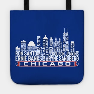 Chicago Baseball Team All Time Legends, Chicago City Skyline Tote