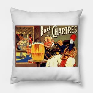 Biere de Chartres - Comical Advertising Art Design Pillow