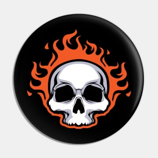 Ghost Rider Skull on Fire Pin