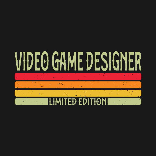 Video Game Designer Funny Job Title Profession Birthday Gift by Art master