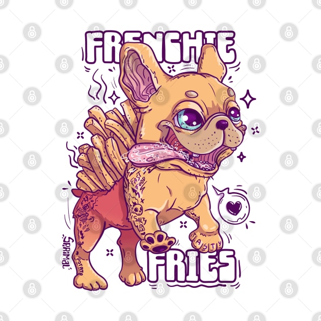 Frenchie French Fries pun Frenchie Fries by SPIRIMAL