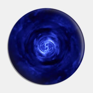 Blue Wormhole in Space Pin