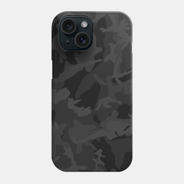 Midnight Dark Camouflage Camo Pattern Gift Phone Case by HCMGift