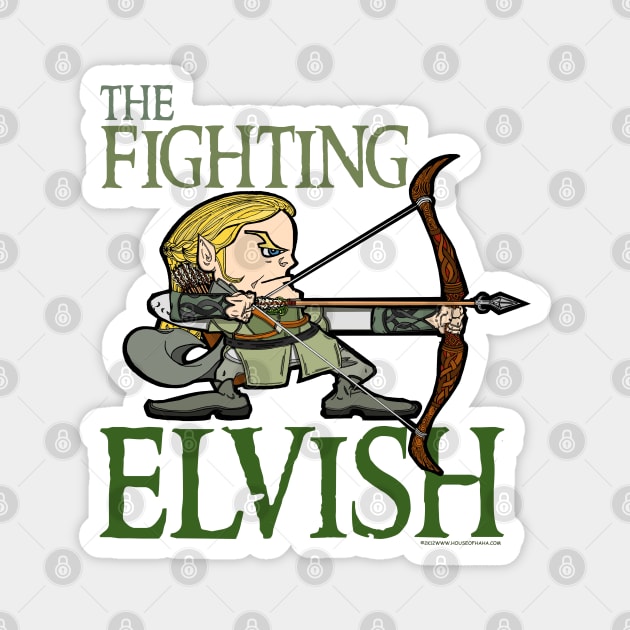 The Fighting Elvish Magnet by House_Of_HaHa