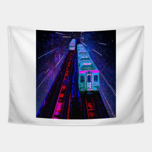 Space Train Tapestry