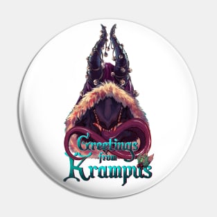 Greetings From Krampus Pin