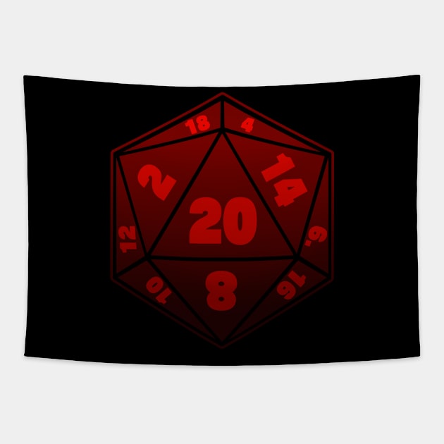 Red D20 Dice Tapestry by TheQueerPotato