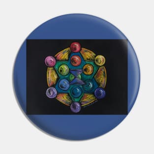 Metatron's Rainbow Cube Pin